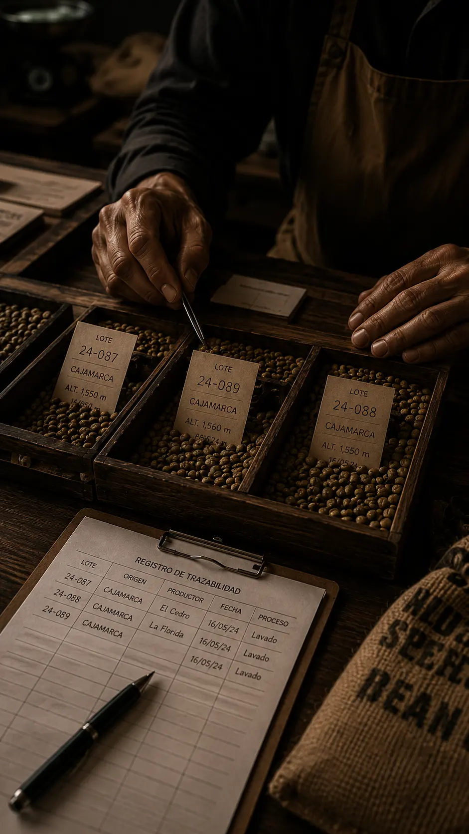 Trazabilidad y control de origen de café peruano